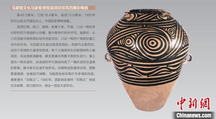 圖為“彩陶王”展板?！∨R夏州融媒體供圖