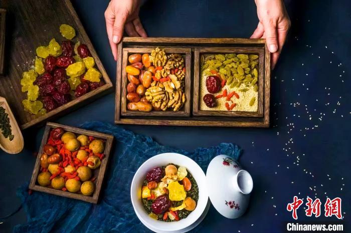 2023年5月，拍攝的臨夏蓋碗茶所需原料。(資料圖)臨夏市融媒體中心供圖