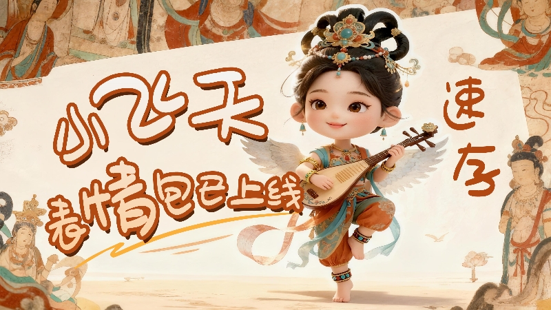 【何以中國·壁畫里的中國】小飛天表情包已上線，速存！