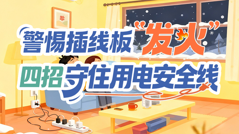 長圖|警惕插線板“發(fā)火”！四招守住用電安全線